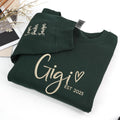Embroidered Custom Gigi Sweatshirt - Personalized Grandma Sweatshirt with Grandkids Name - Womens Clothing - Grandparents Gift