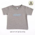 Embroidered Custom Name Baby Tee, Personalized Toddler Shirt