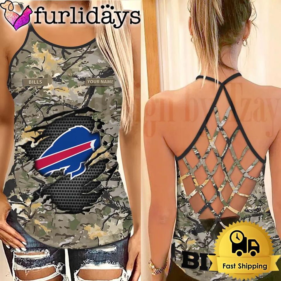 Buffalo Women’s Camo Criss Cross Tank Top