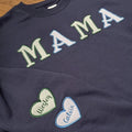 Embroidered Mama Sweatshirt: Personalized Grammy, Papa, & More