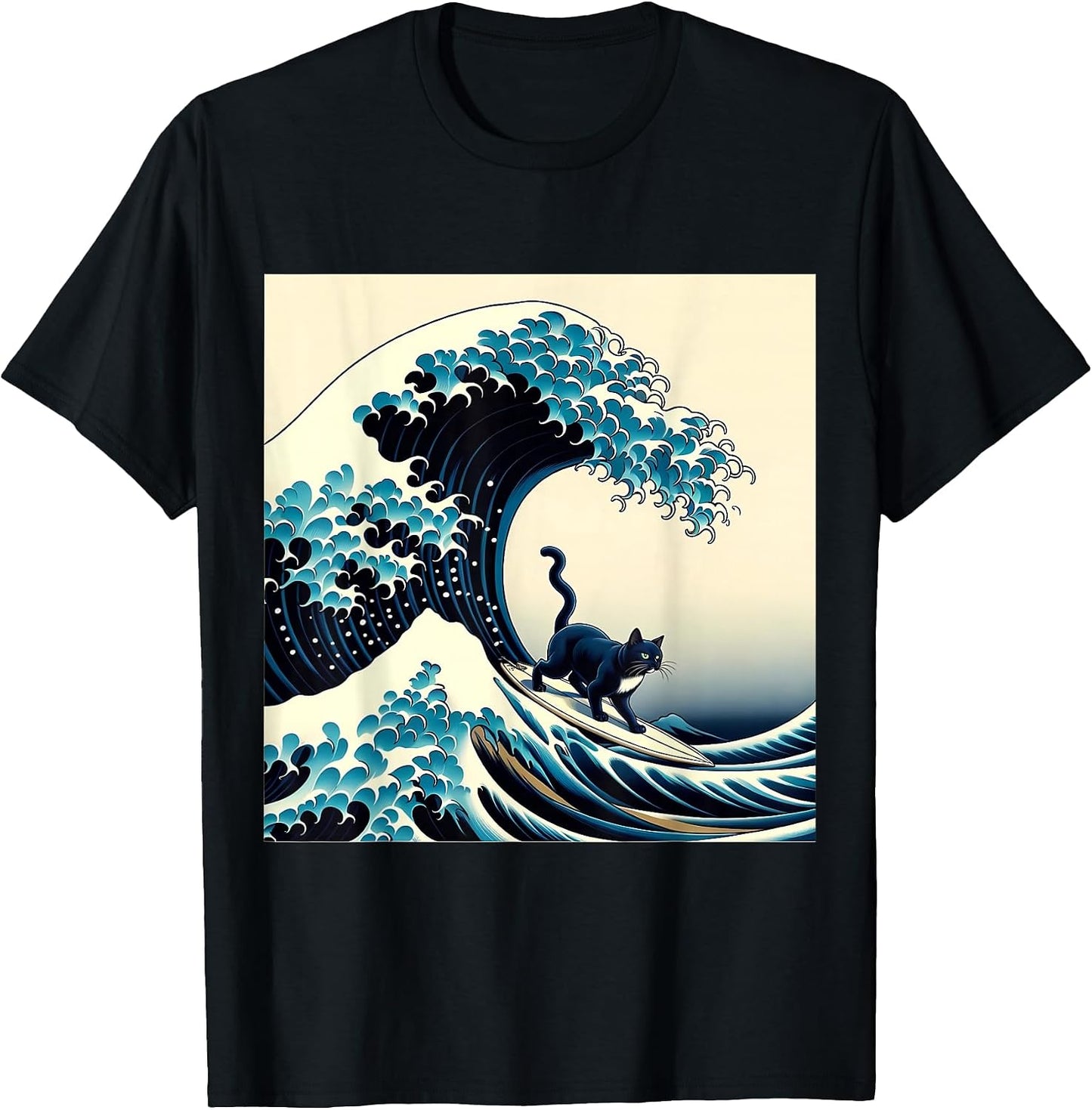 Black Cat Surfing Graphic Designs