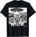 Funny Cat Alien Graphic Tees