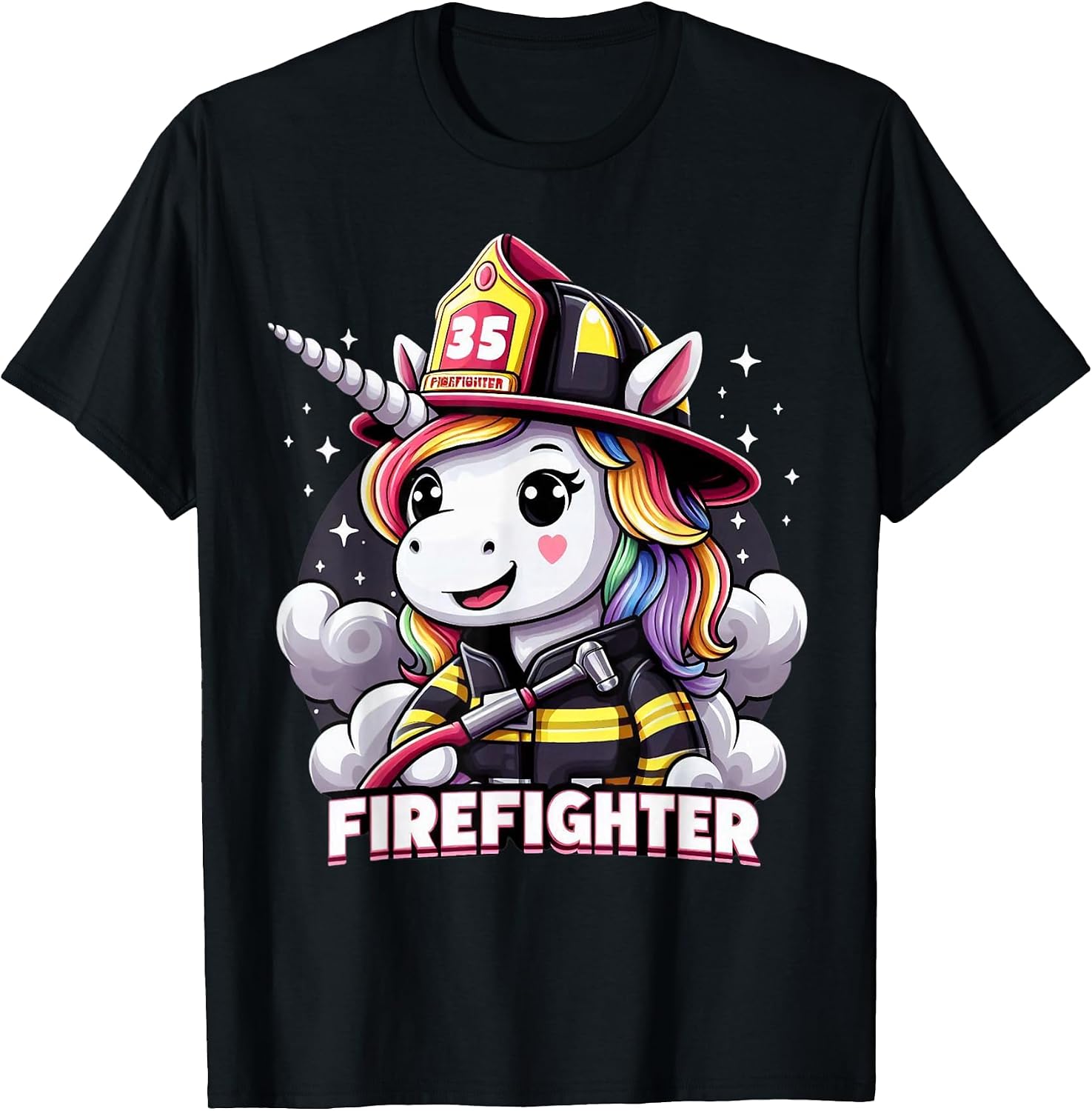 Firefighter Unicorn Kids Girls Women Firefighting