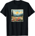 Mountain Meadow Flowers Vintage Landscape Merch
