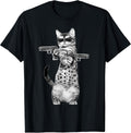 Funny Cat with Guns, Cats Lover T-Shirt