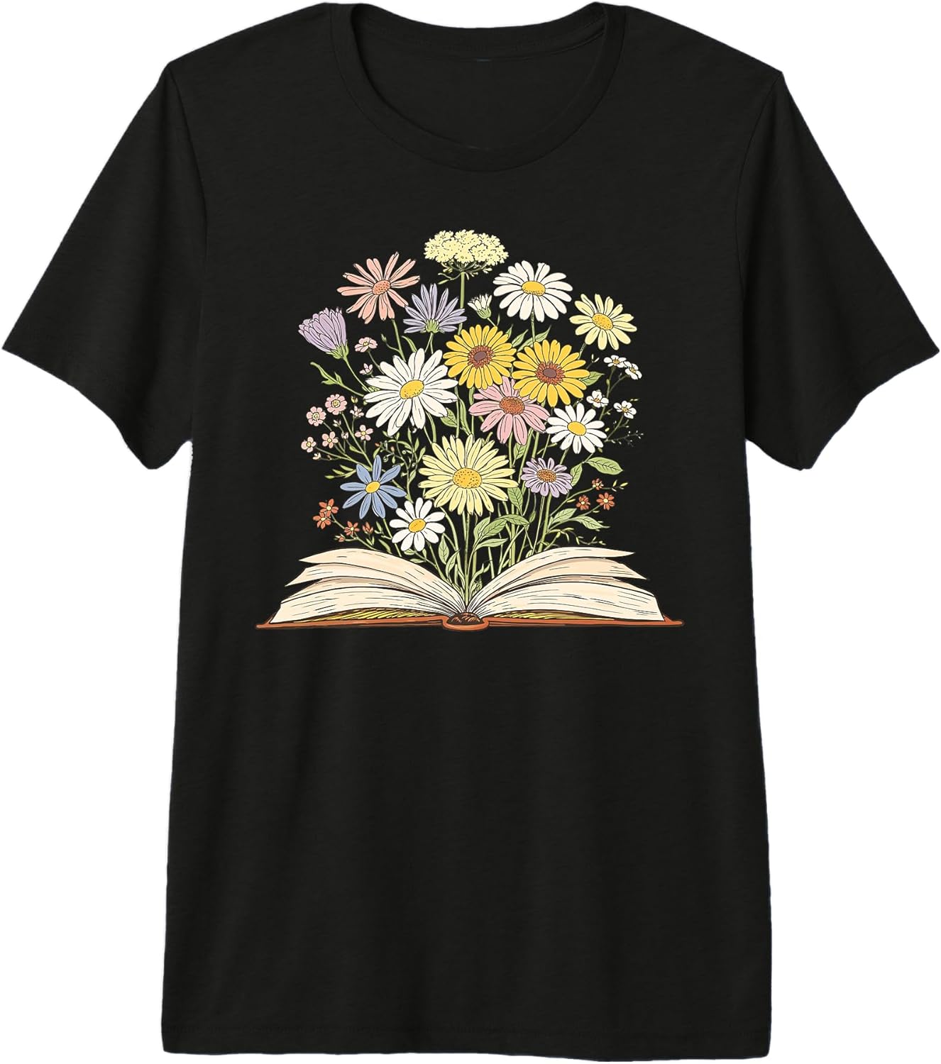 Wildflower Book Nerd Graphic Reading Enthusiasts