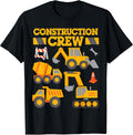 Construction Crew Worker Excavator Shirt Toddler Boys Girls T-Shirt