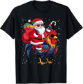 Santa Claus Riding A Chicken Xmas Funny