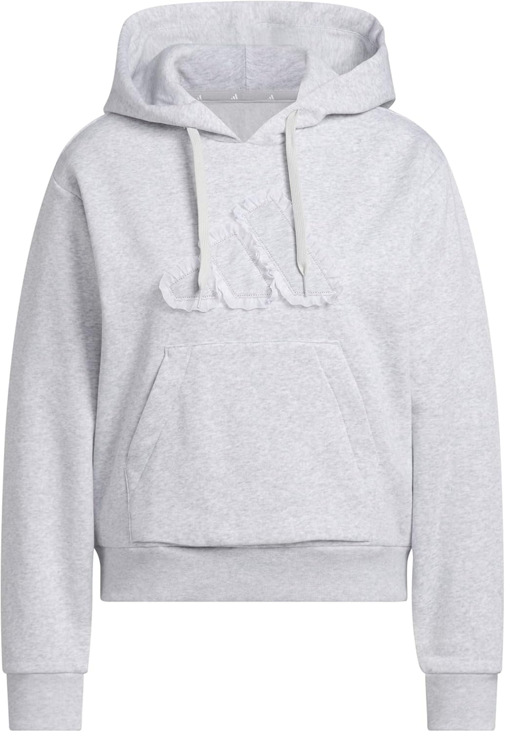 Women's Seasonal Essentials Ruffled Big Logo Graphic Hoodie