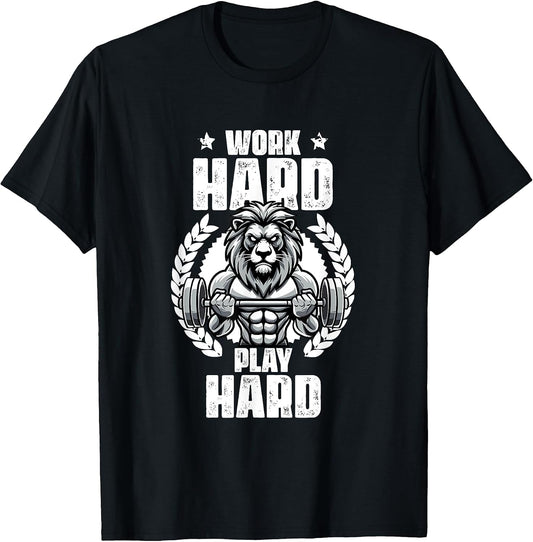 Work Hard Play Hard Gym Motivational Quote Gym Bro