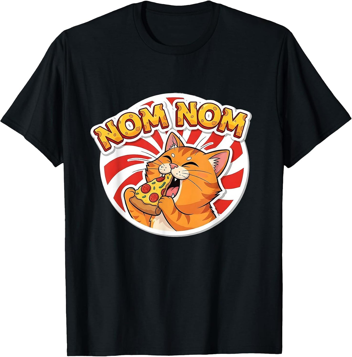 Funny Cat Pizza Nom Nom Food Lover