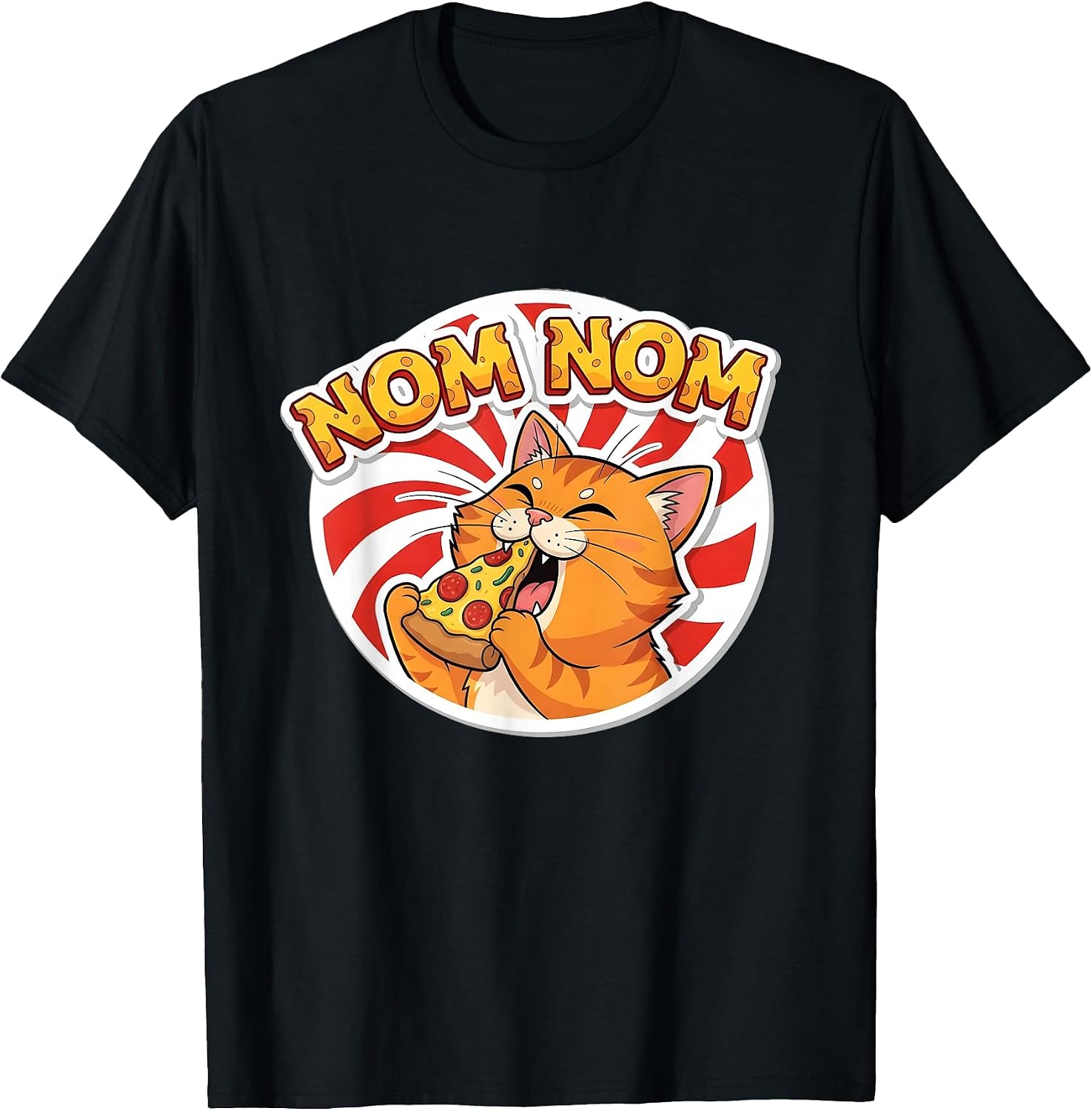 Funny Cat Pizza Nom Nom Food Lover