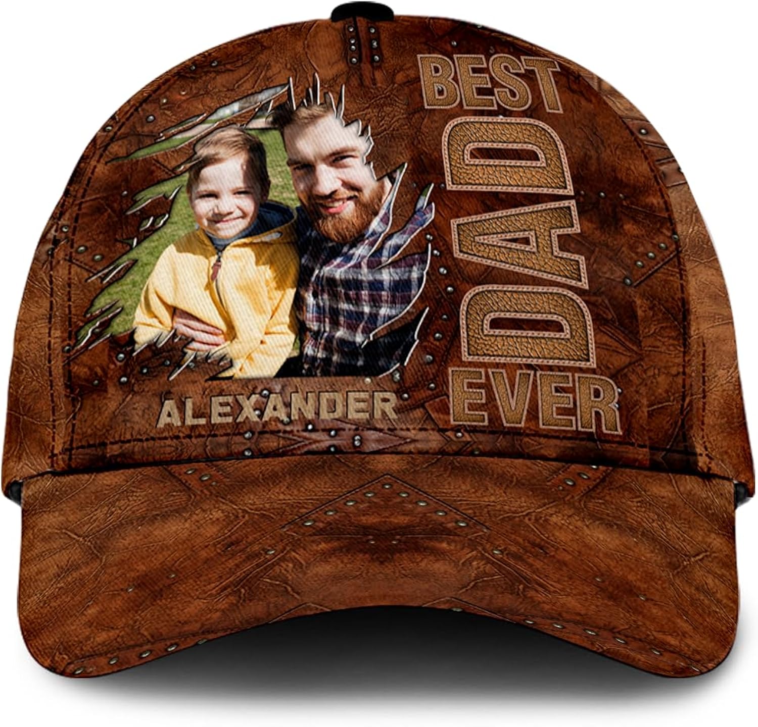 Personalized Dad Cap Custom Name Fist Bump Baseball Hat Adjustable Classic Hat Gift for Father Grandpa Birthday Casual Wear
