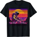 EDM Astronaut Vintage Sunset Graphic Art