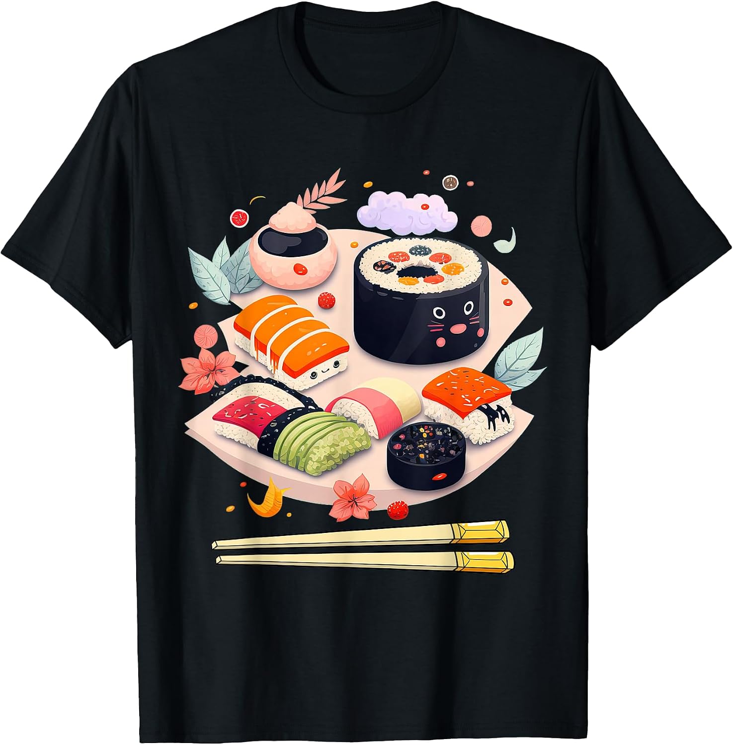 Sushi Anime Kawaii Set Japanese Food Lover Funny