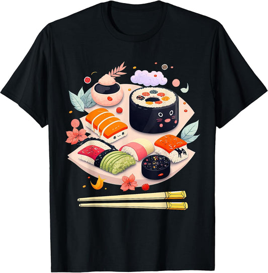 Sushi Anime Kawaii Set Japanese Food Lover Funny