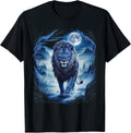 Lions Tshirt Men Women Blue Animal School Sport