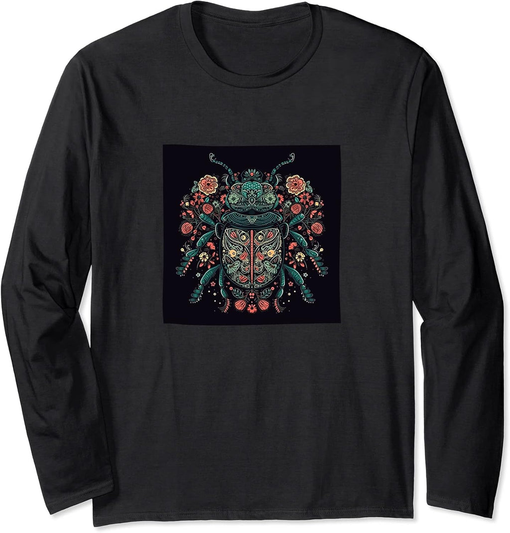 Beetle Bug Flowers Boho Graphic Merch