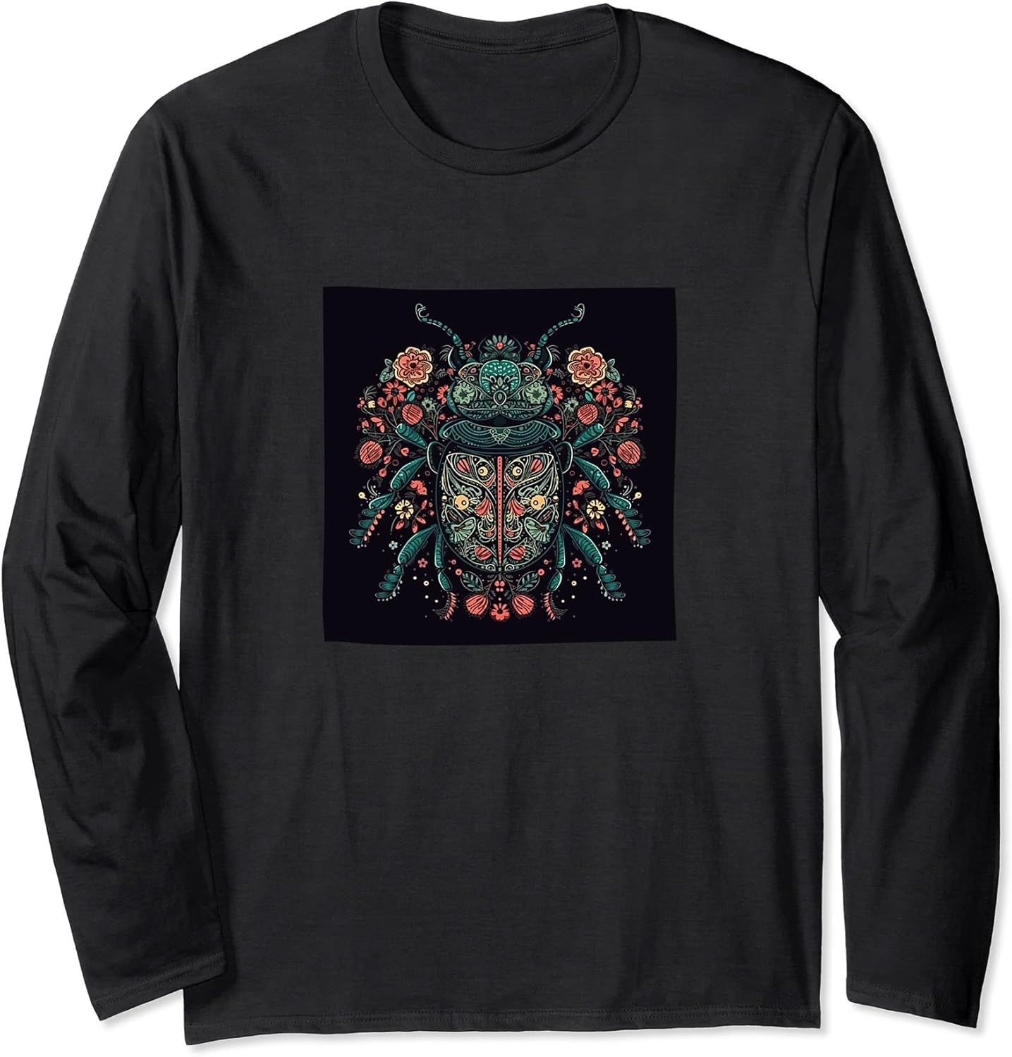 Beetle Bug Flowers Boho Graphic Merch