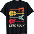 Lets Rock n Roll Guitar Retro Gift Men Women T-Shirt