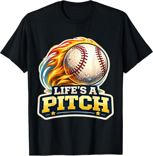 Life's A Pitch Funny Baseball Pitcher Player Merch