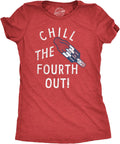 Womens Chill The Fourth Out T Shirt Funny Fourth of July Popsicle Joke Tee for Ladies