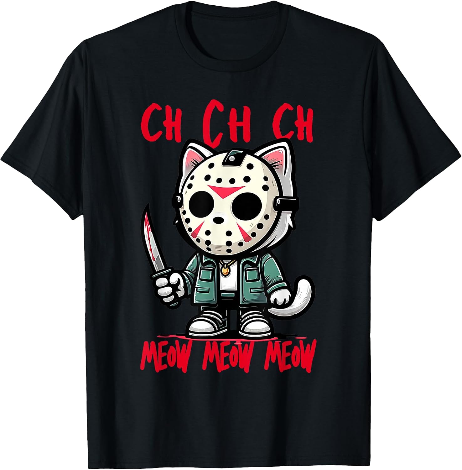 Ch Ch Ch Meow Meow Meow Friday Halloween Cat Tee