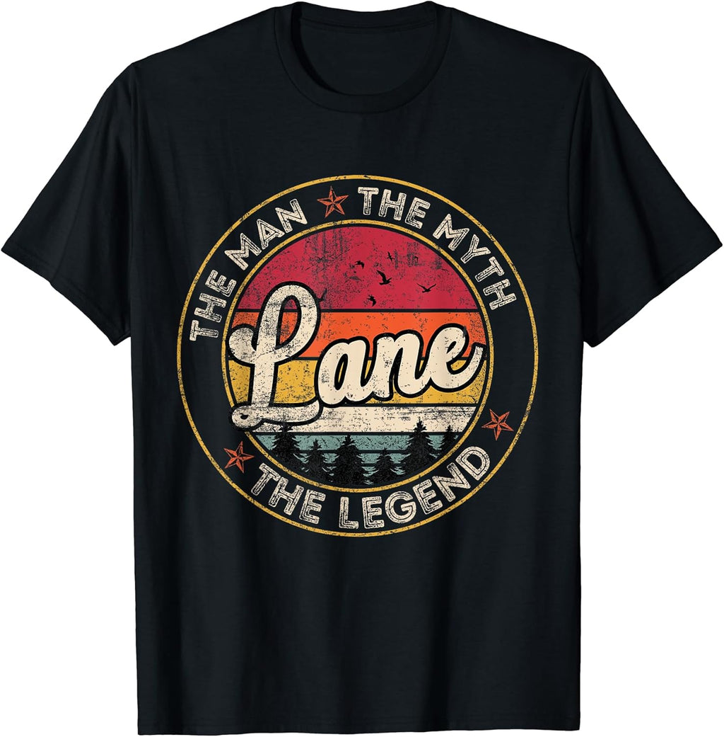 Lane First Name Personalized Vintage Retro