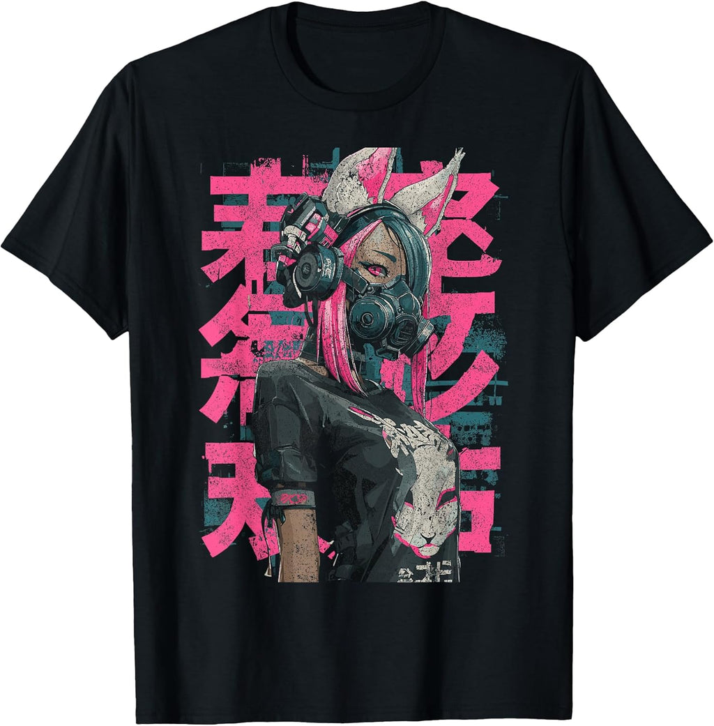Japanese Streetwear Anime Girl Cyberpunk Y2K Anime T-Shirt