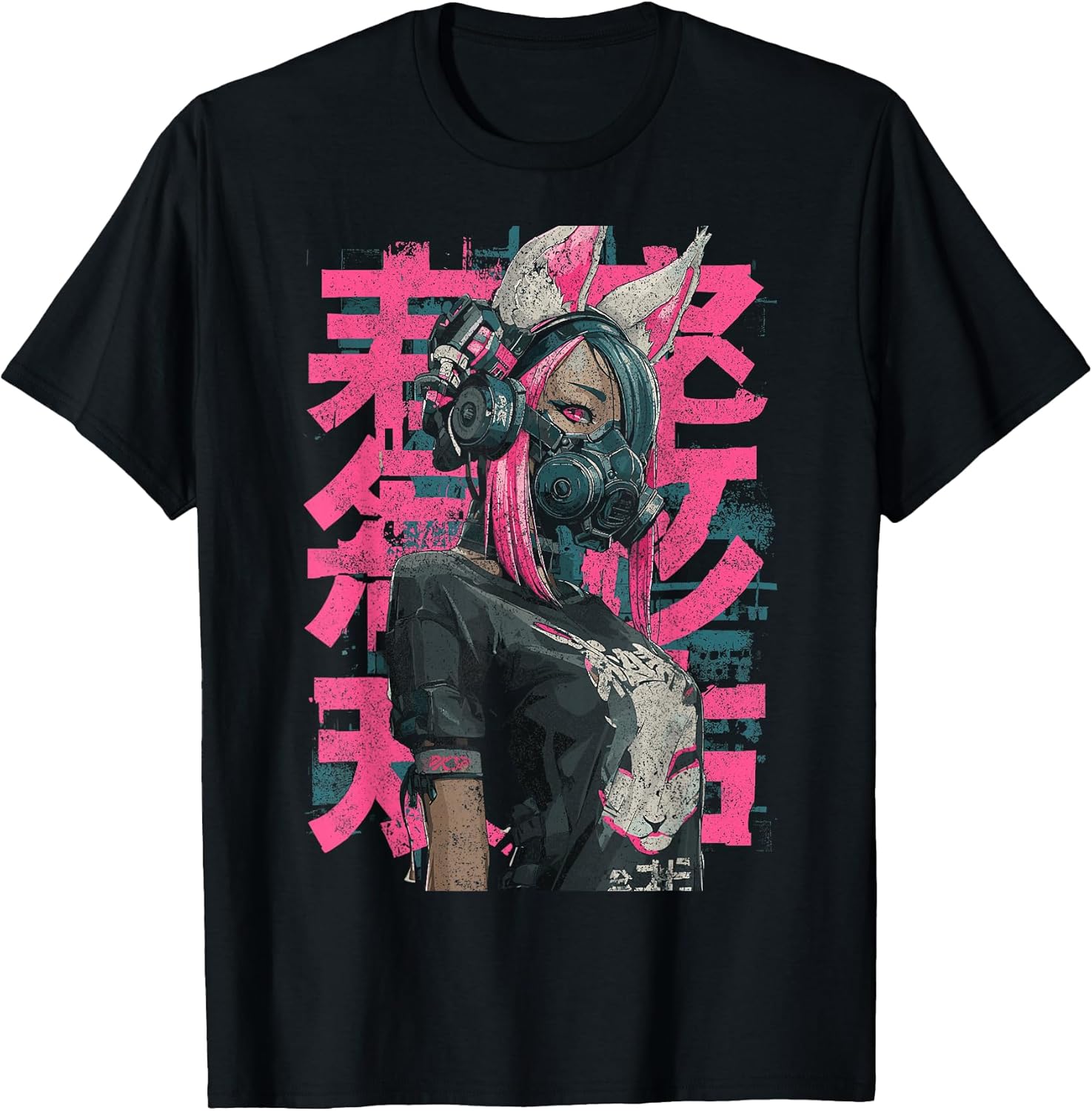 Japanese Streetwear Anime Girl Cyberpunk Y2K Anime T-Shirt