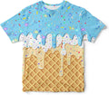 Kids T Shirt Boys Short Sleeve Tie Dye T Shirts Casual Crewneck Graphic Tee Sports Shirts for Boys Girls 6-16 Years