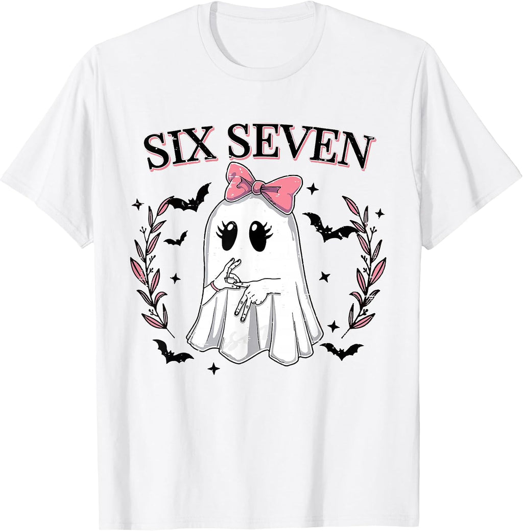 Funny Six Seven Meme 67 Ghost Halloween 6 7 Girl