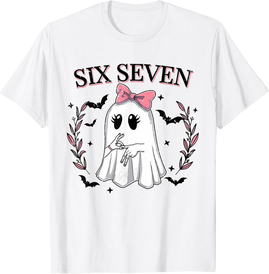 Funny Six Seven Meme 67 Ghost Halloween 6 7 Girl