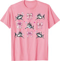 Womens Pink Coquette Bow Shark Ocean Animal Gifts