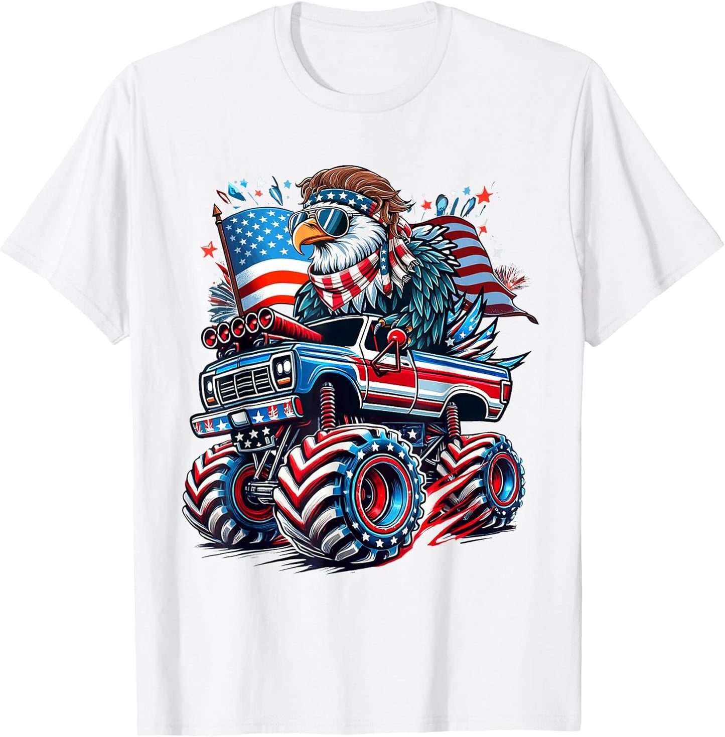 American Bald Eagle 4th of July USA Flag