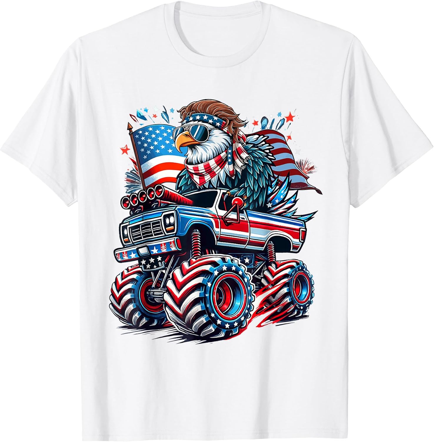 American Bald Eagle 4th of July USA Flag