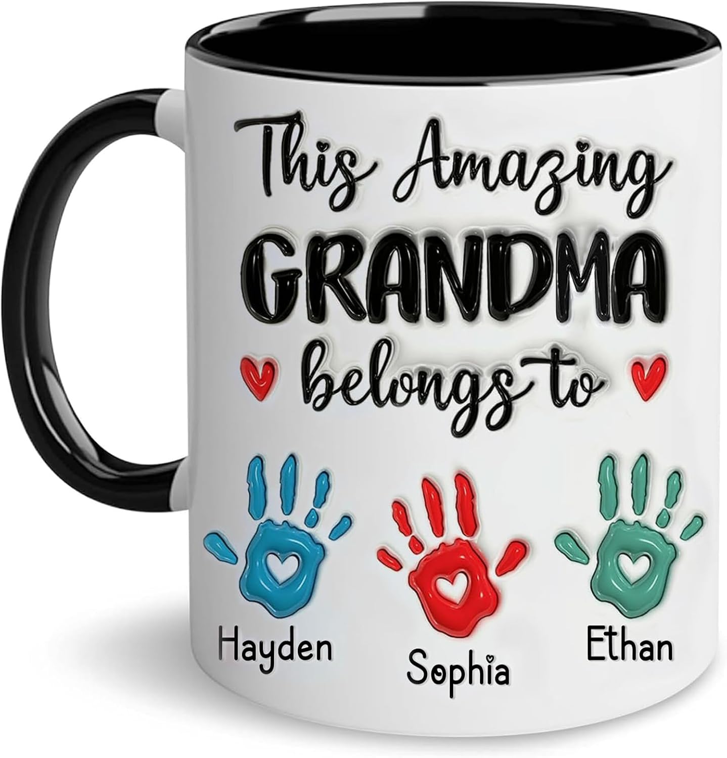 Personalized Grandma Mug, Custom Grandma belongs to Kids name, Christmas Mothers day Mug Gifts for Mimi, Nana Mom, Personalized Coffee Cups for Mom