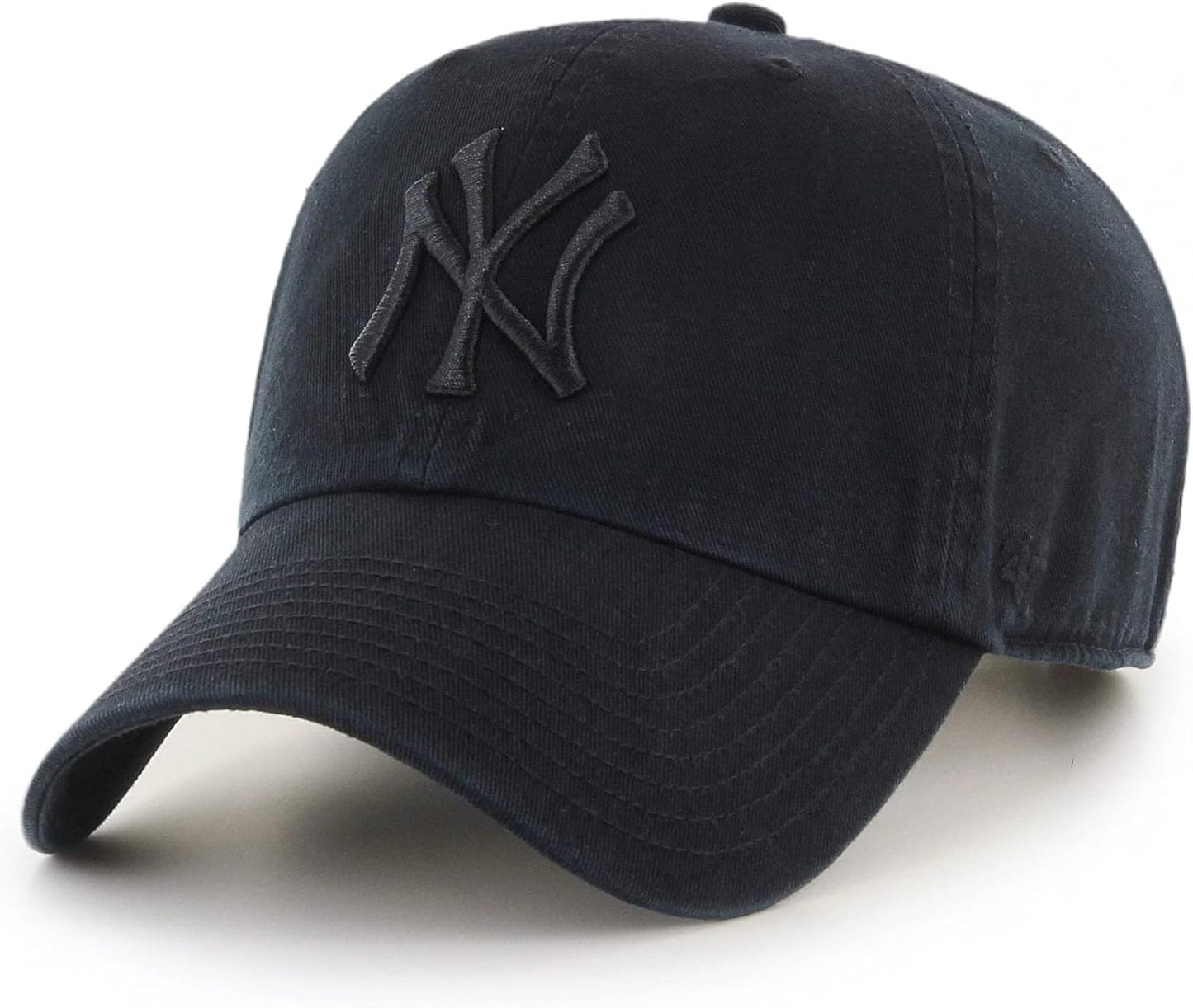 MLB Black/Black Clean Up Adjustable Hat Cap, Adult One Size (New York Yankees)