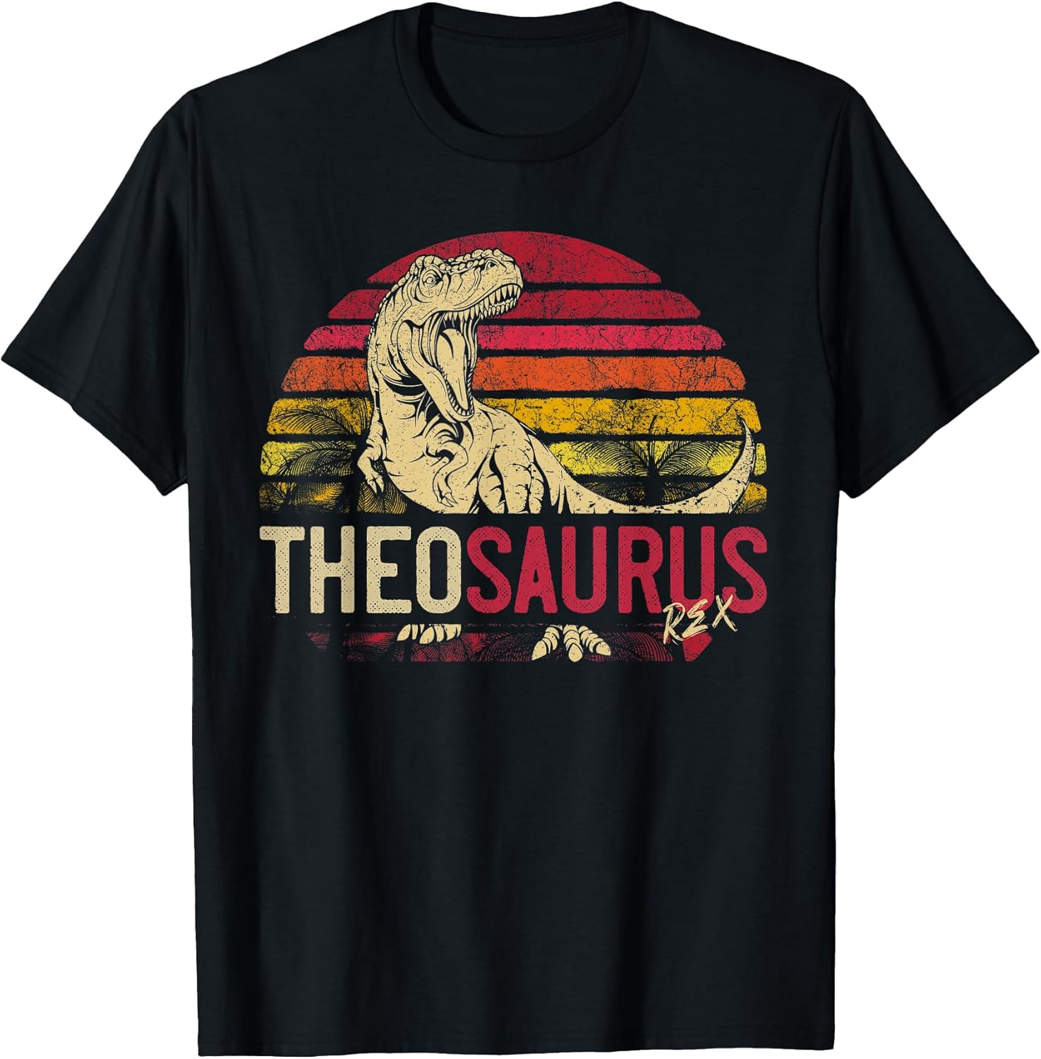 Theo Saurus Funny Personalized Dinosaur T Rex Name
