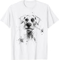 Dog Sketch Line Art Lover Abstract Scribble Art Puppy T-Shirt