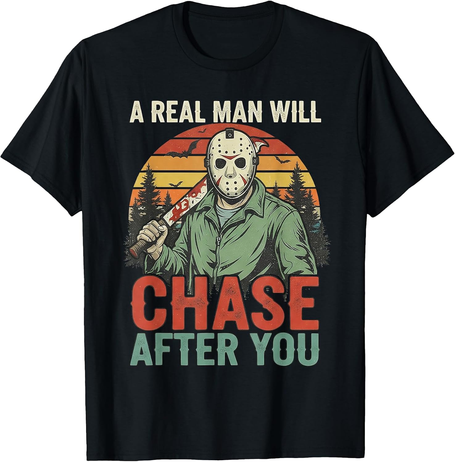 Vintage Halloween Costume Real Man Will Chase