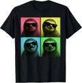 Retro Cute Sloth Portrait with Sunglasses