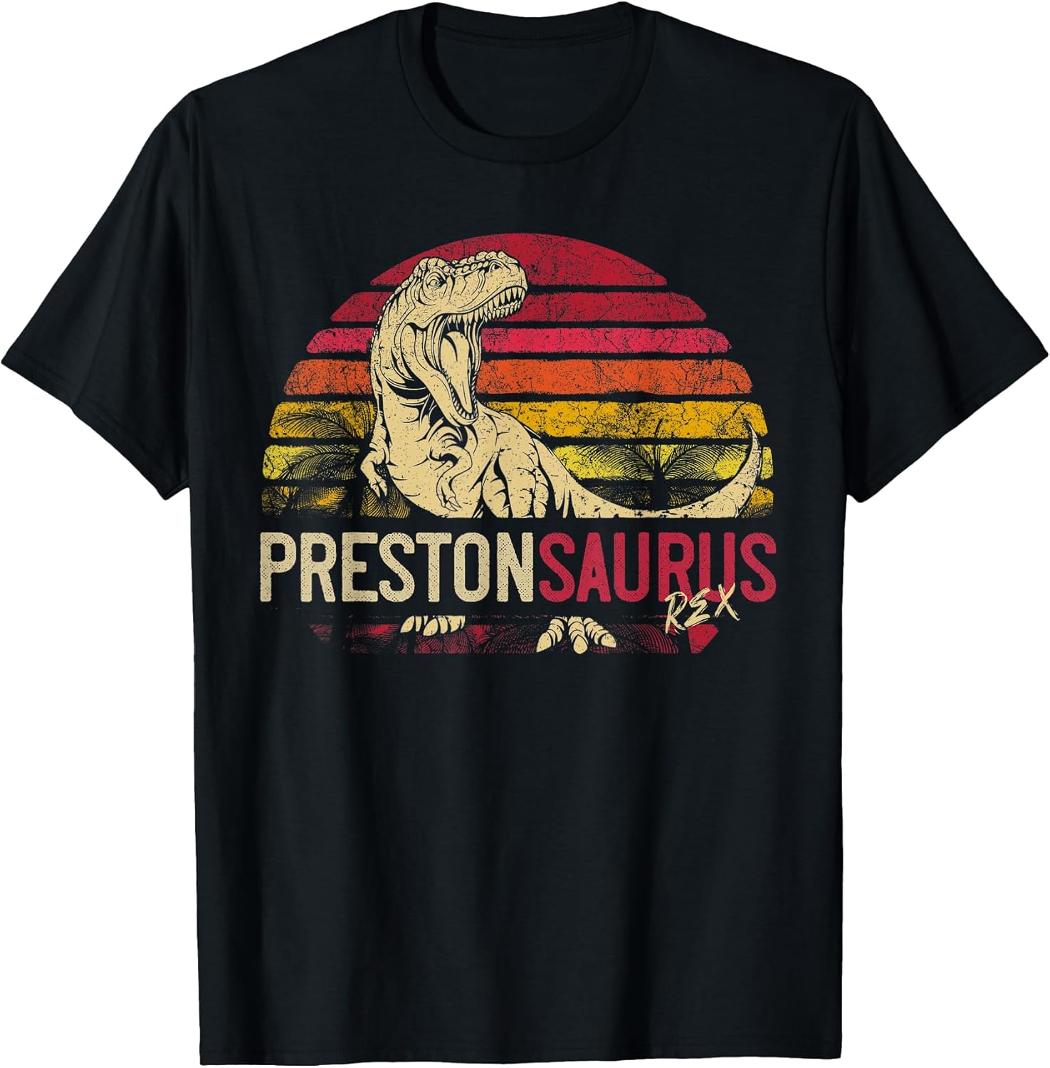 Preston Saurus Funny Personalized Dinosaur T Rex