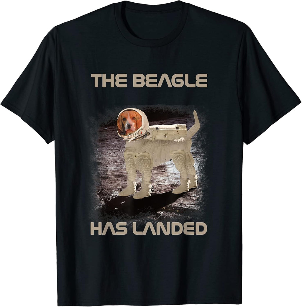 Funny Beagle Has Landed Dog Lovers Moon Landing Shirt Men Women Kids T-Shirt
