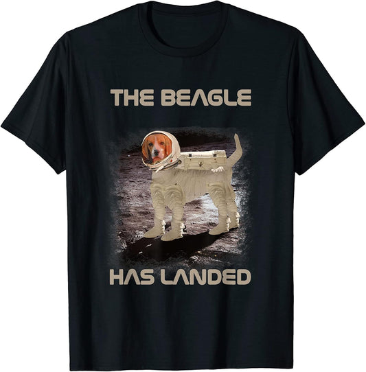 Funny Beagle Has Landed Dog Lovers Moon Landing Shirt Men Women Kids T-Shirt