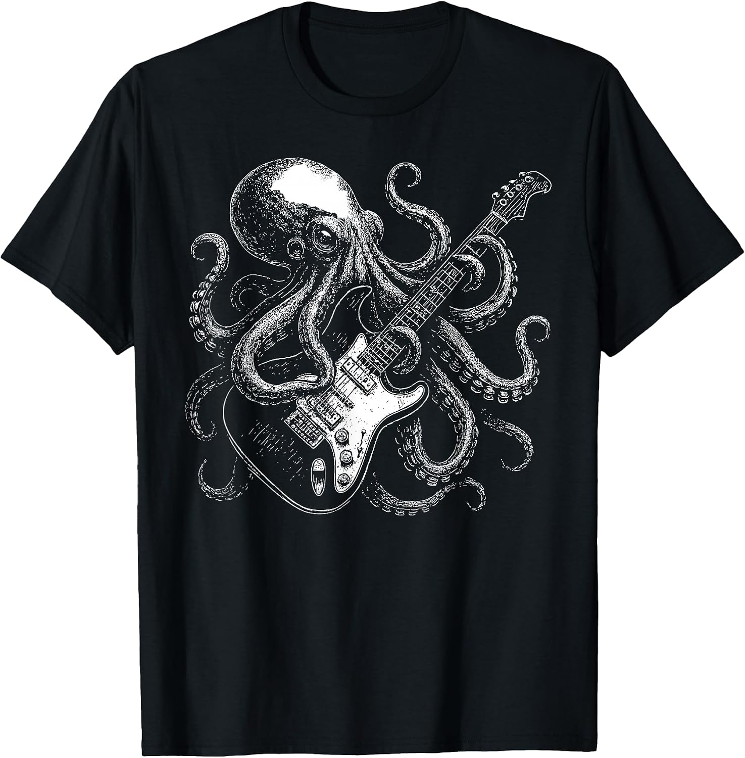 Octopus Playing Guitar Rock Music Lover