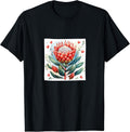 Protea Flowers And Hearts Boho Style Merch