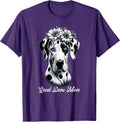 Flowers Giant Adorable Large Gentle Dog Lover Great Dane Mom T-Shirt