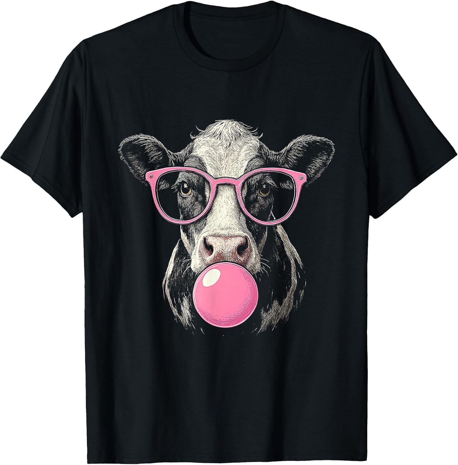 Cool Cow Face Eating Gum
