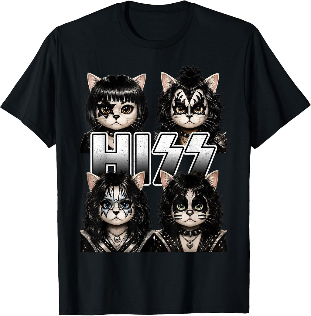 Hiss Cat Kittens Lovers Rock Rockin Birthday Gifts Men Women T-Shirt